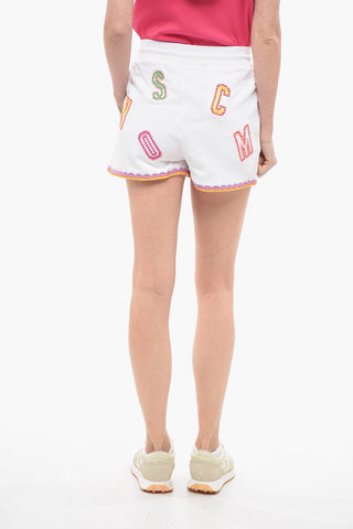 COUTURE! Shorts in Jersey con Dettagli Crochet