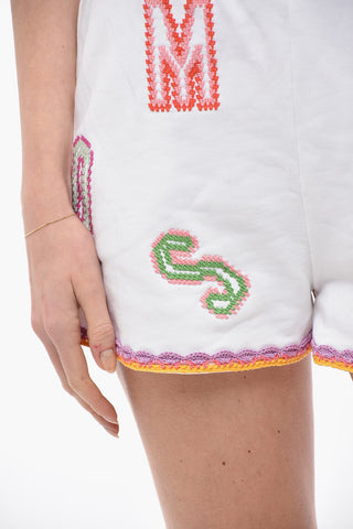 COUTURE! Shorts in Jersey con Dettagli Crochet