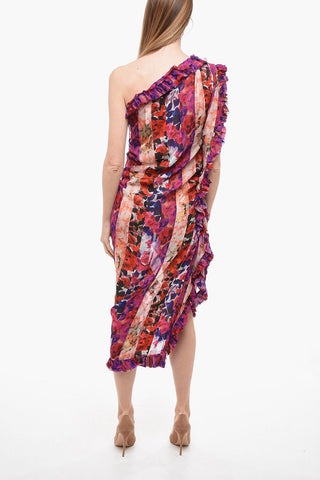 Vestito Monospalla DINAS PATCH con Motivo Floreale