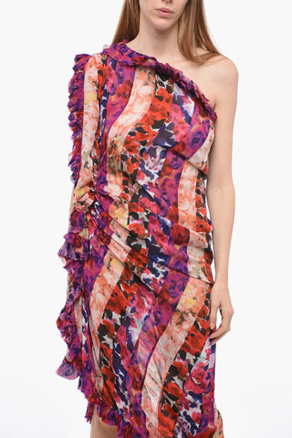 Vestito Monospalla DINAS PATCH con Motivo Floreale