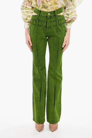 Straight Leg Jeans with Cut-Out Details 23cm