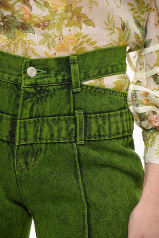 Straight Leg Jeans with Cut-Out Details 23cm