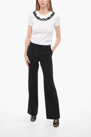 COUTURE! Pantaloni Palazzo con Chiusura Nascosta