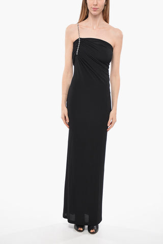 Jersey Longline Dress with Chain