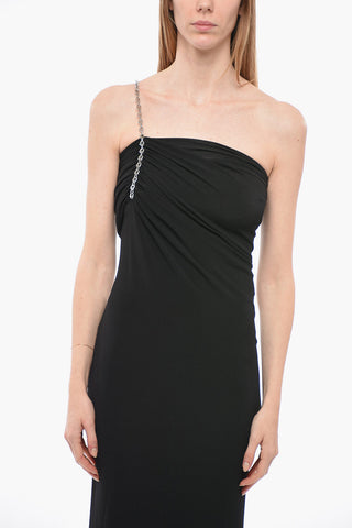 Jersey Longline Dress with Chain