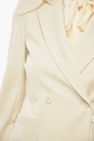 Blazer Doppiopetto in Jersey con Tasche a Toppa