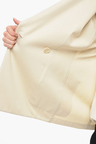 Blazer Doppiopetto in Jersey con Tasche a Toppa
