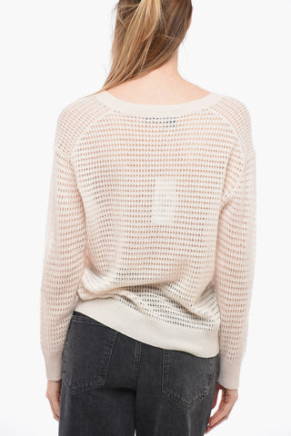 360CASHMERE V-Neck Cashmere Perforated MATILDE Sweater