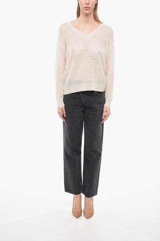 360CASHMERE V-Neck Cashmere Perforated MATILDE Sweater