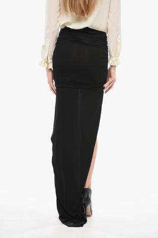 EDFU S/S23 Asymmeric Long Skirt with Draped Design