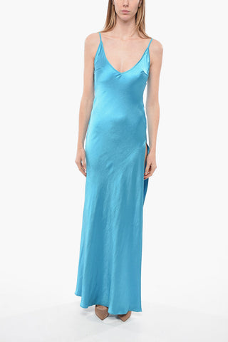 Slipkleid mit tiefem Seitenschlitz