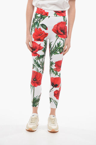 Floral Patterned POPPY Leggings with Ankle Zips