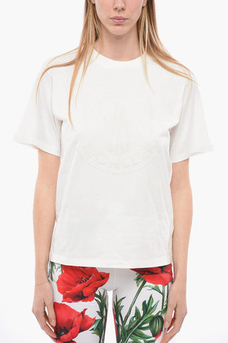 Cotton T-Shirt with Ton sur Ton Embroidered Logo