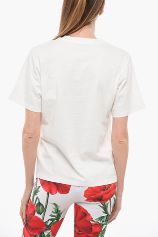 Cotton T-Shirt with Ton sur Ton Embroidered Logo