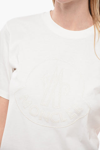 Cotton T-Shirt with Ton sur Ton Embroidered Logo
