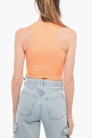 SEASONAL SLEEK ROWING Cropped Top  with Logo Print