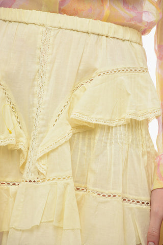 ETOILE Ruffled MOANA Skirt with Cut-out Details 