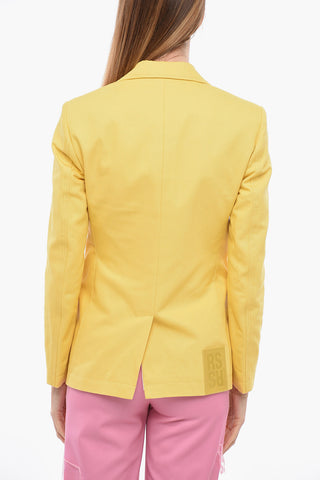 Blazer in Denim con Tasche ad Aletta