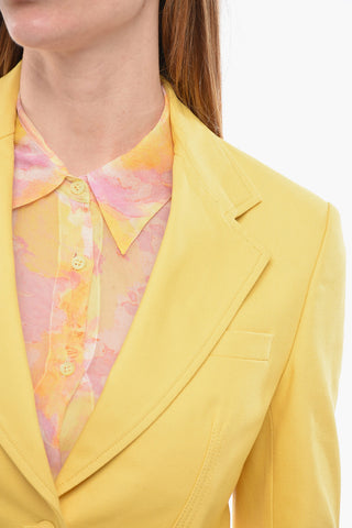 Blazer in Denim con Tasche ad Aletta