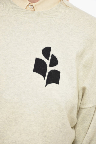 ETOILE Wool Blend MARISANS Sweater with Contrasting Logo
