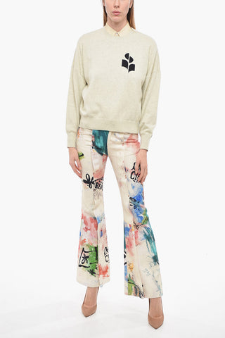 ETOILE Wool Blend MARISANS Sweater with Contrasting Logo