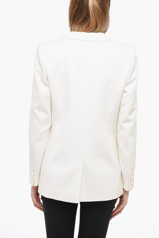 Blazer in Lana con Reverse a Lancia in Satin