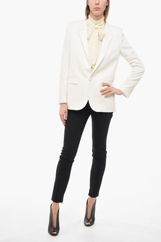 Blazer in Lana con Reverse a Lancia in Satin