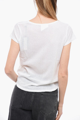 T-shirt Girocollo Traforata All-Over