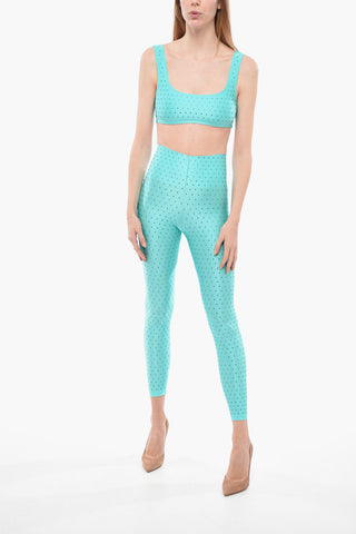 Einfarbiges Crop-Top HOLLYWOOD mit Strass