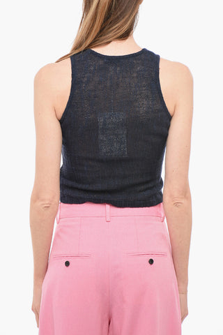 Flax Blend See Through Tank Top