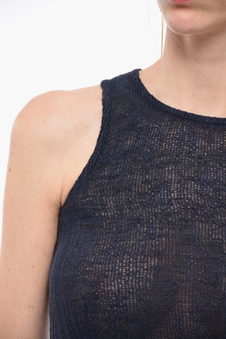 Flax Blend See Through Tank Top