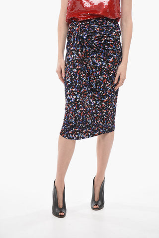 ETOILE Stretch Fabric JELDIA Skirt with Draping