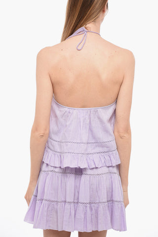 ETOILE Off-shoulder Ruffled LISIO Top with Halter Neck