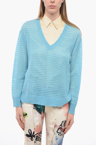 360CASHMERE V-Neck Cashmere Perforated MATILDE Sweater