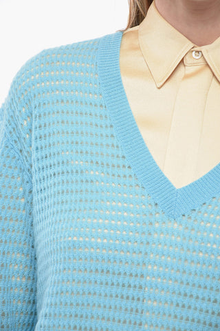 360CASHMERE V-Neck Cashmere Perforated MATILDE Sweater