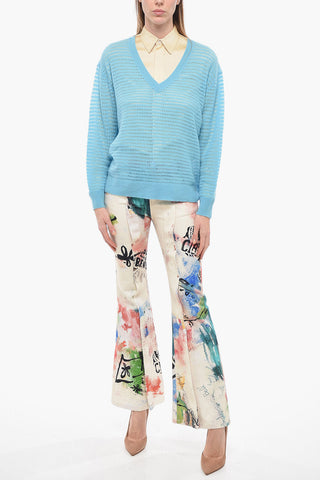 360CASHMERE V-Neck Cashmere Perforated MATILDE Sweater