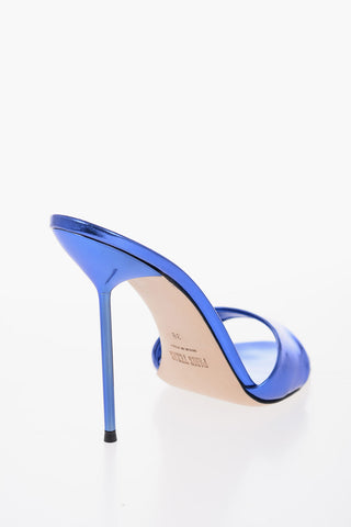 Mirrored Leather LIDIA Mules with Stiletto Heel 11cm