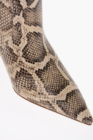 Stivali PALOMA Point Toe in Pelle Effetto Pitone Tacco 10cm