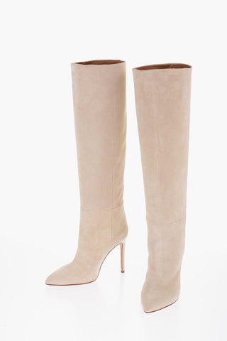 Point Toe Suede Boots with Stiletto Heel 10cm