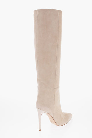 Point Toe Suede Boots with Stiletto Heel 10cm