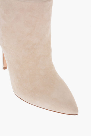 Point Toe Suede Boots with Stiletto Heel 10cm