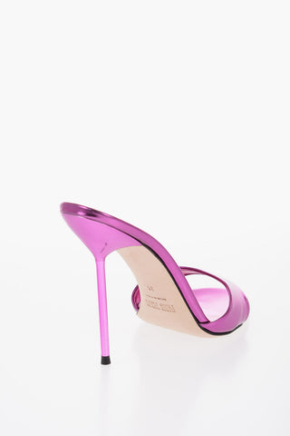 Mirrored Leather LIDIA Mules with Stiletto Heel 11cm