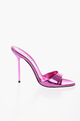Mirrored Leather LIDIA Mules with Stiletto Heel 11cm