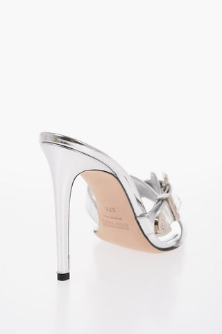 Laminated Leather REGINA Mules with Maxi Buckle 10cm