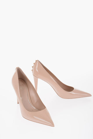 Patent Leather With Studs Details Heel 10 cm