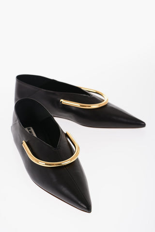 Leather Pointed Ballerinas