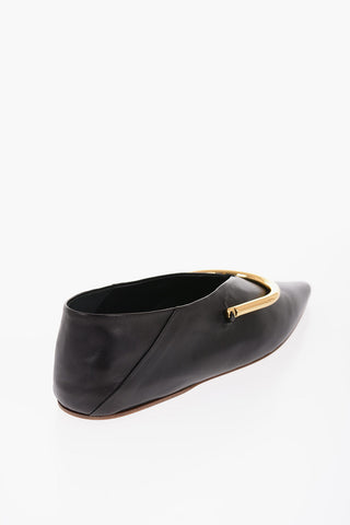 Leather Pointed Ballerinas