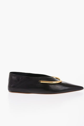 Leather Pointed Ballerinas