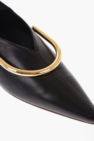 Leather Pointed Ballerinas