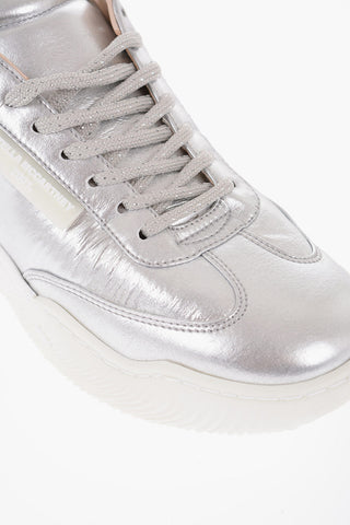 Sneakers Low-top effetto Metallizzato